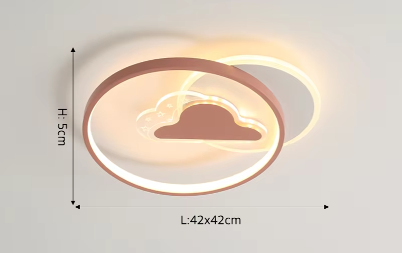 DreamGlow Dimbare Kinderkamer LED Plafondlamp met Afstandsbediening - plafondlampen - gemonteerd