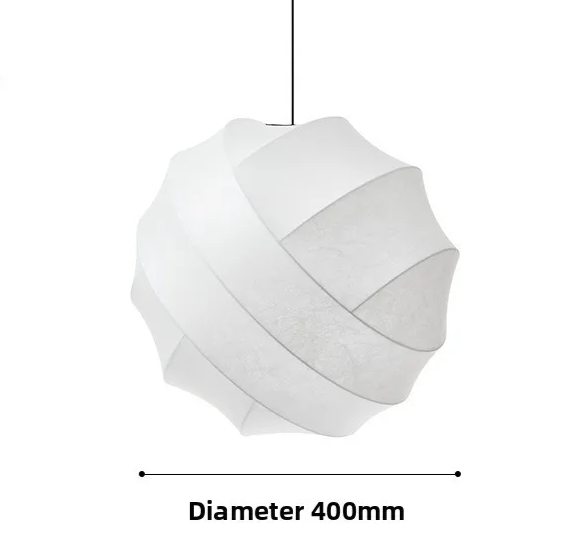 Wabi Sabi Zijde Hanglamp – Japanse Minimalistische Ronde Plafondlamp