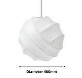 Wabi Sabi Zijde Hanglamp – Japanse Minimalistische Ronde Plafondlamp