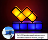 PixelGlow DIY Retro Game Lamp – Unieke Nachtlamp met Tetris Design