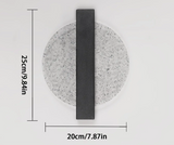 LumaLeaf Rond Wandpaneel – Moderne LED Wandlamp met Zilveren Blad & Warm Licht (3500K)