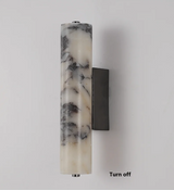 Marbella Lux Sconce – Natuurlijke Zwarte Marmeren Wandlamp in Italiaans Design voor Slaapkamer &a Woonkamer