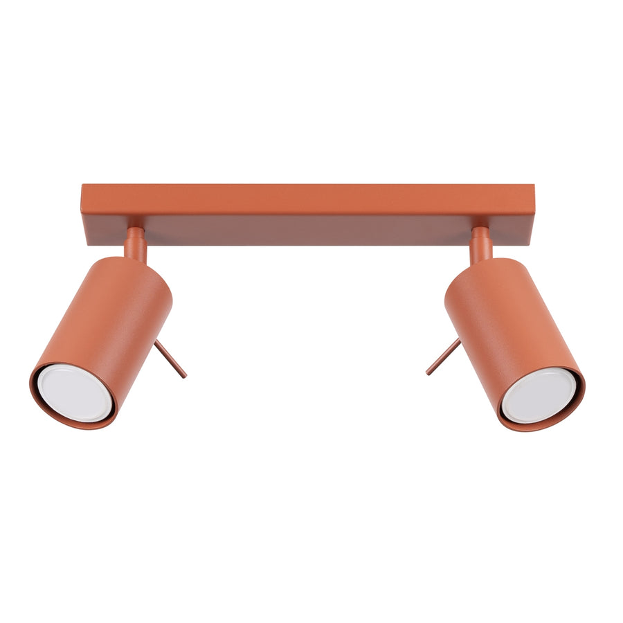 Plafondlamp RING 2 rood ochra