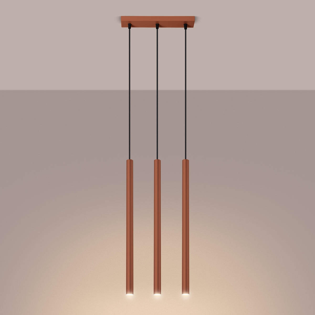 Hanglamp PASTELO 3 rood oker