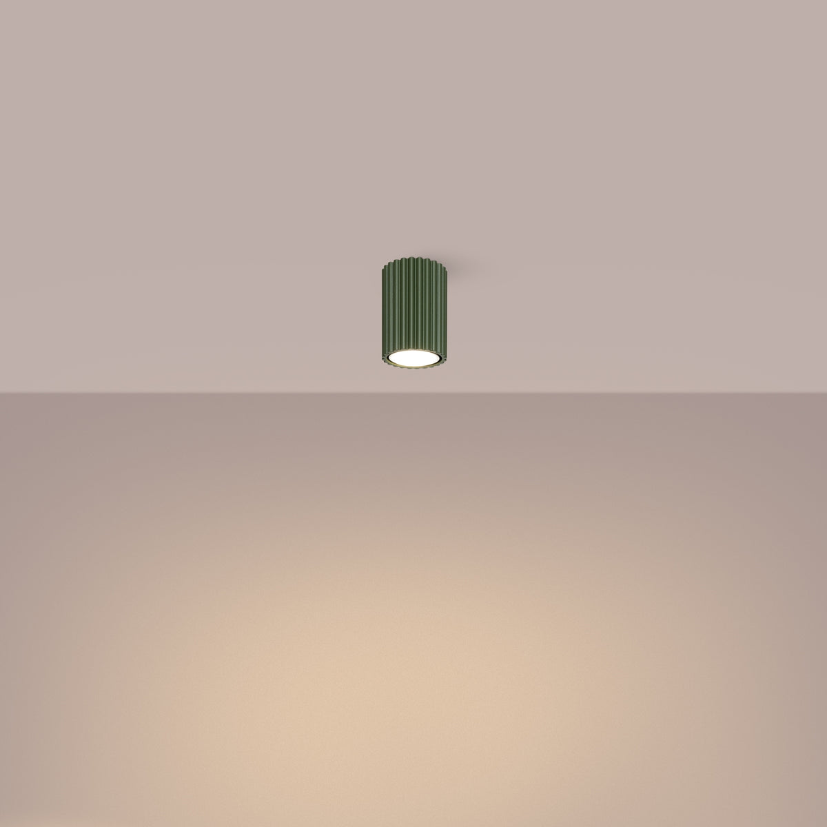 Plafondlamp KARBON 10 olijfgroen