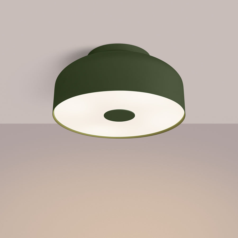 Plafondlamp OMIQ olijfgroen