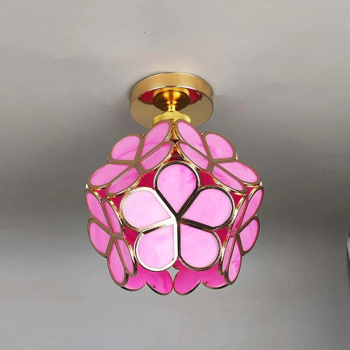 Design Bloemen Stijl Glazen Hal Plafondlamp - plafondlamp