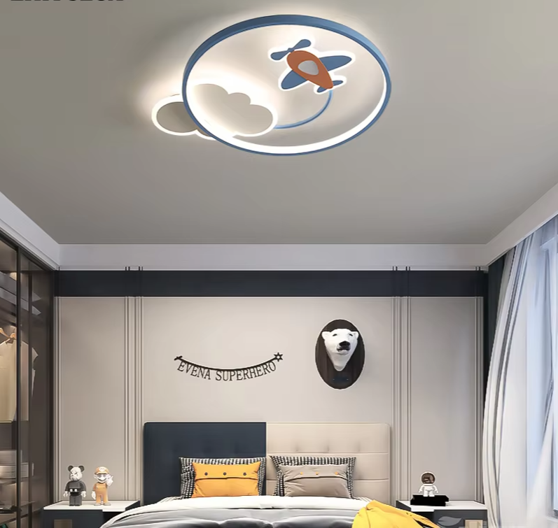 DreamGlow Dimbare Kinderkamer LED Plafondlamp met Afstandsbediening - plafondlampen