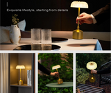 LumiVintage 3000 – Retro LED Tafellamp met Touchbediening en 3000mAh Oplaadbare Batterij