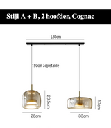 LumiGlow – Elegante Glassteen Hanglamp met LED-verlichting