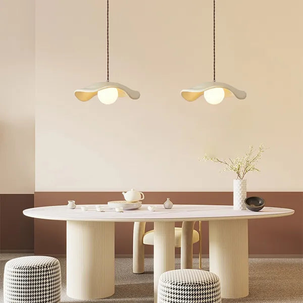 Creatieve Wabi Sabi Eetkamer Hanglamp Met Lotusbladeren - hanglampen - sfeerbeeld
