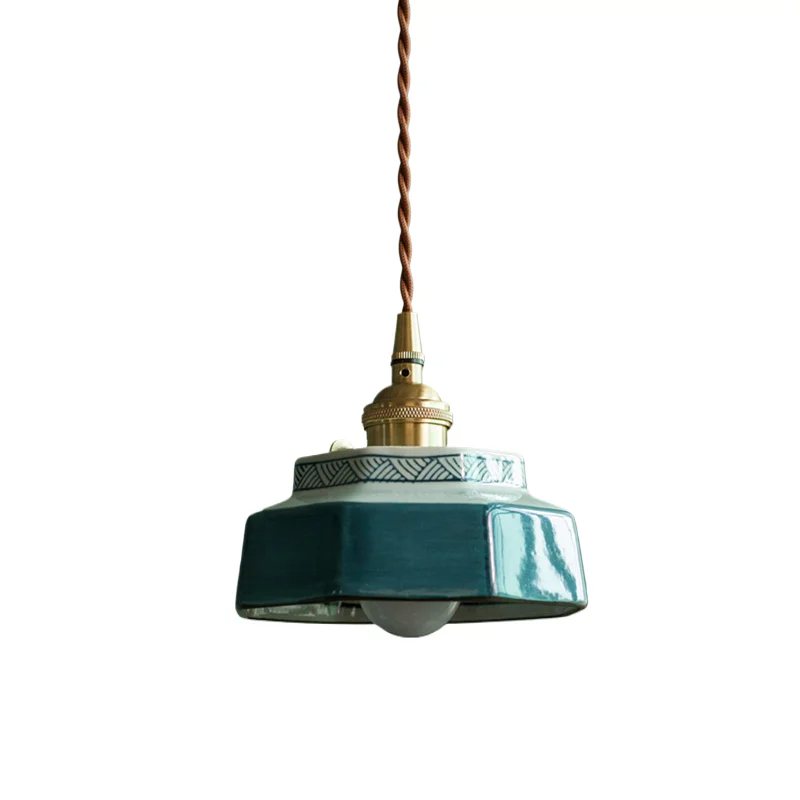 AuroraVerde Donkergroene Keramische Hanglamp - hanglampen