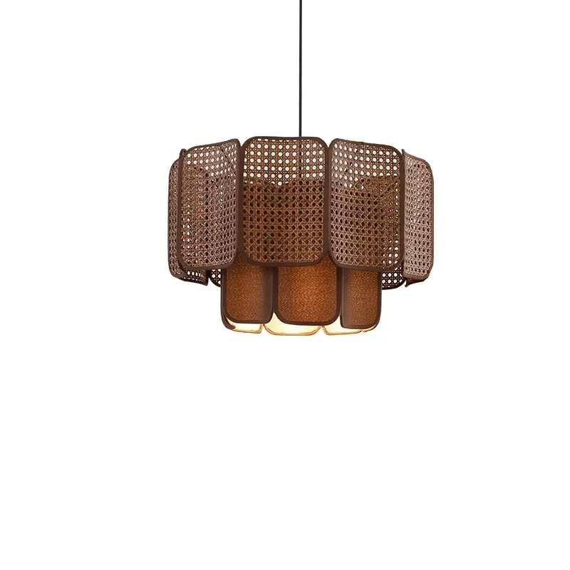 Japanse Wabi Sabi Boheemse Rotan Hanglamp