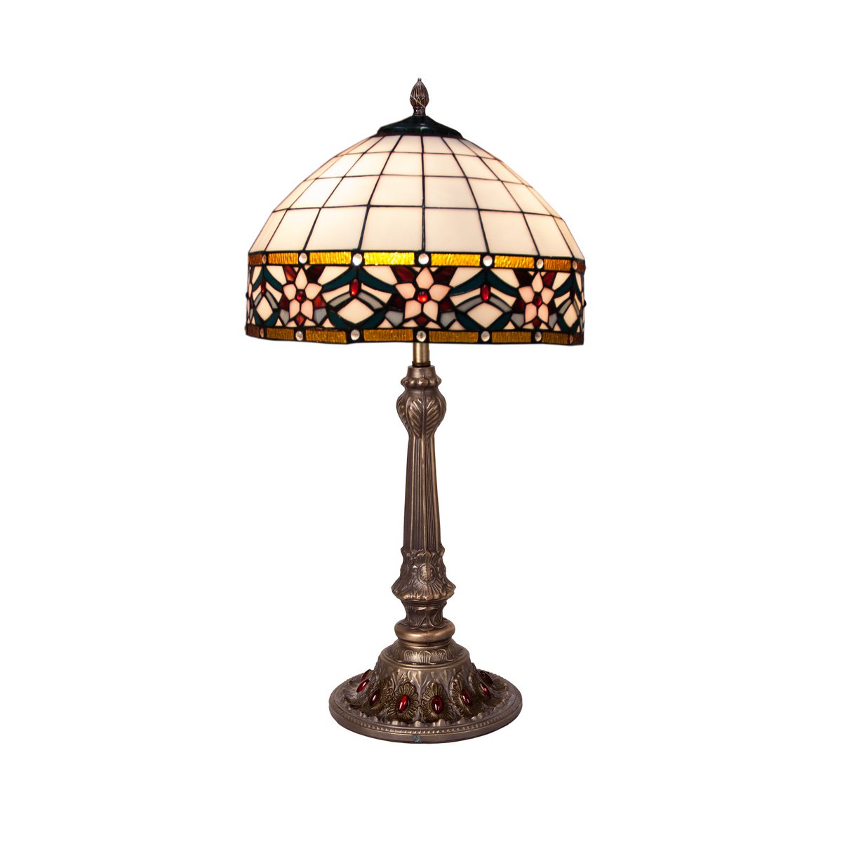 Alexandra Lighting - Tafellamp Met Tiffany Vorm En Scherm Diameter 40Cm Museum Serie - tafellampen