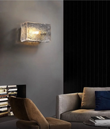 LuxeLuma Postmoderne Koperen Wandlamp met Glazen Kap