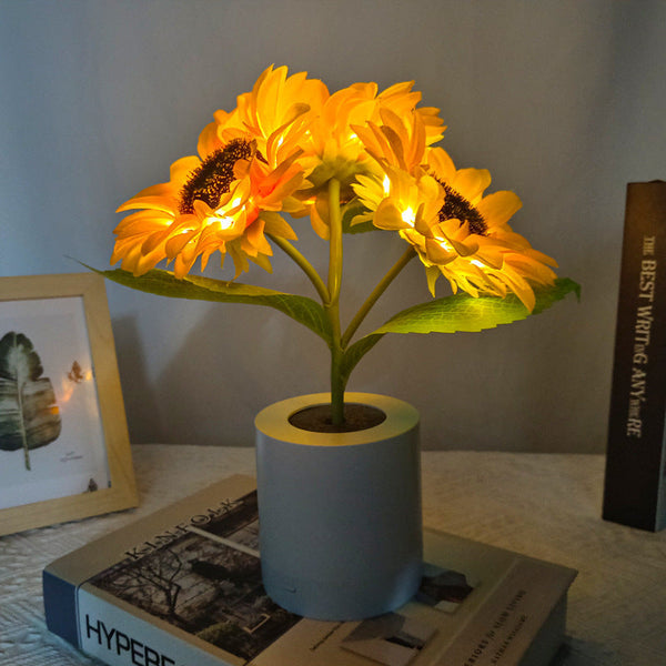 Fonkelende Zonnebloemlamp Voor Op Tafel - tafellampen
