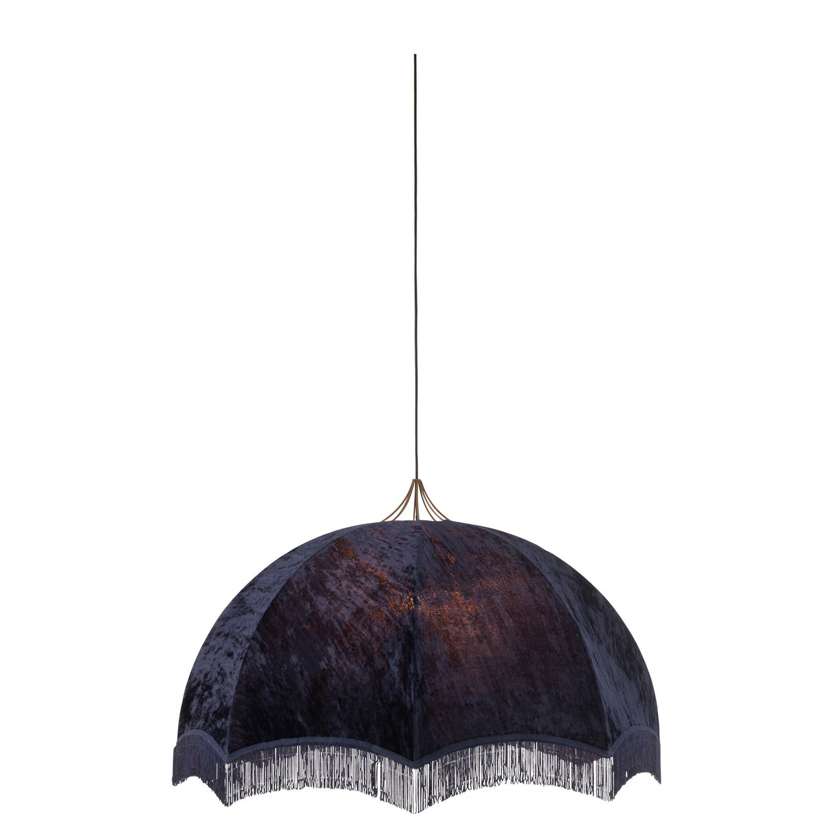 J-Line - Hanglamp Fluweel/Katoen Paars - hanglampen