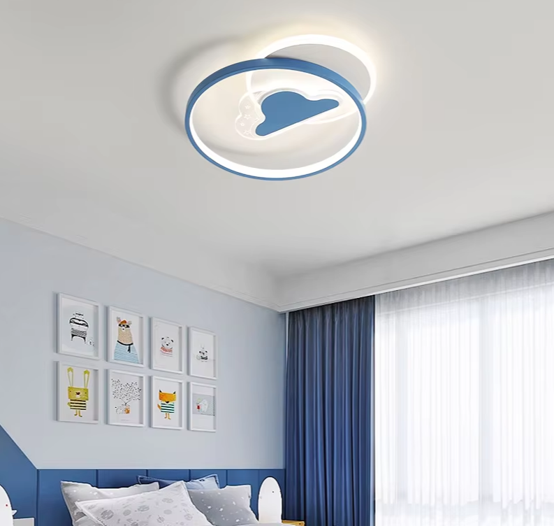 DreamGlow Dimbare Kinderkamer LED Plafondlamp met Afstandsbediening - plafondlampen - detail