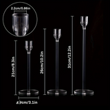 LumenAcry Heldere Acryl Kandelaar Set (3-delig)