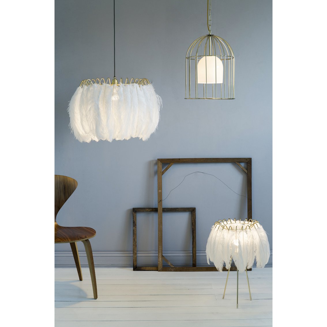 Mineheart - Feather Tafellamp Wit - tafellampen - sfeerbeeld