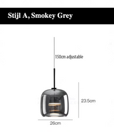 LumiGlow – Elegante Glassteen Hanglamp met LED-verlichting