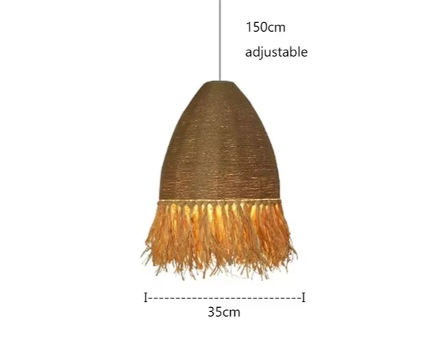 Handgeweven Rotan Hanglamp - hanglampen - materiaaldetail