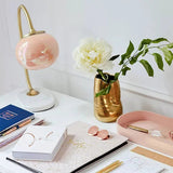 Marshmallow Metalen En Glazen Tafellamp