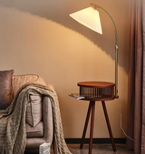 Scandinavische Houten Driepoot Vloerlamp