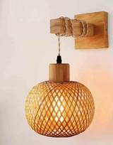 SolBambu Wandlamp – Handgeweven Bamboe Lantaarn voor Natuurlijke Moderne Interieurs