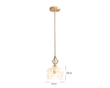 Franse Retro Glazen Hanglamp