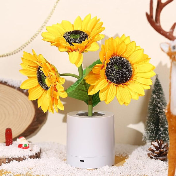 Fonkelende Zonnebloemlamp Voor Op Tafel - tafellampen - in de kamer