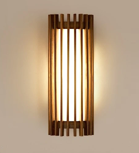 “ZenAura Wabi-Sabi Wandlamp” – Japanse Retro Walnoot LED Wandverlichting