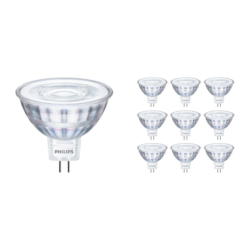 Voordeelpak 10x Philips Corepro LEDspot GU5.3 MR16 4.4W 345lm 36D - 827 Zeer Warm Wit | Vervangt 35W - verlichting