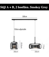 LumiGlow – Elegante Glassteen Hanglamp met LED-verlichting