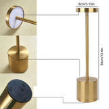 LumiÉlan – Klassieke Oplaadbare Tafellamp met Touch, Traploze Dimming en 3 Lichtkleuren