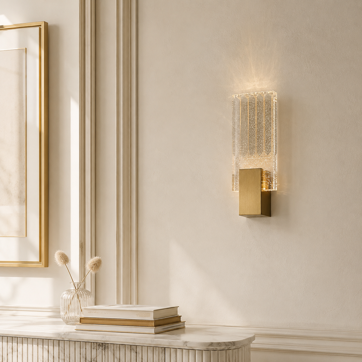 AuroraLux Bubble Wandlamp – Luxe Gouden LED - wandlamp