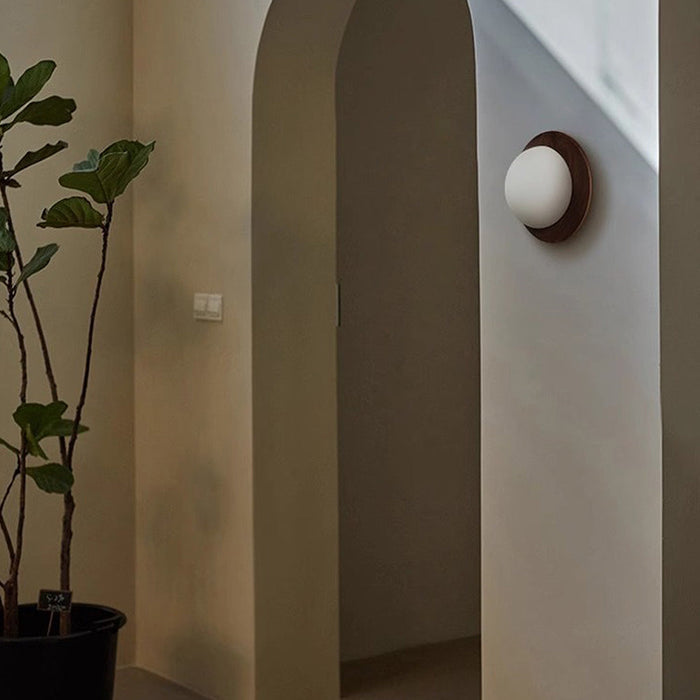 Natuurlijk Hout Wit Eenvoudige Wandlamp - wandlampen - sfeerbeeld
