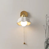 Retro Witte Bloem Wandlamp