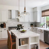 Mini Keukeneiland Glazen Hanglamp