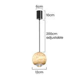 Noordse Marmeren Albast Bol Hanglamp