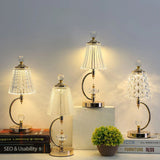 Vintage Gouden Tafellamp Gemaakt Van Crystal