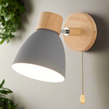 Hout Scandinavisch Moderne Hangende Schakelaar Wandlamp