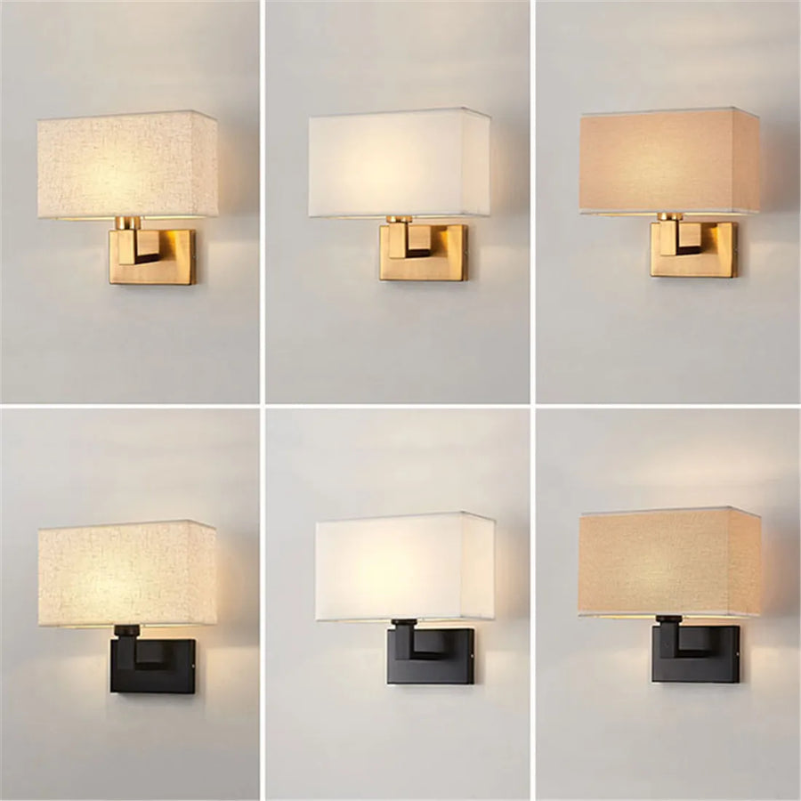 Moderne Wandlamp met Stoffen Kap
