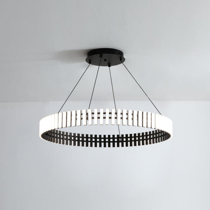 Elegante Hangende Led-Kroonluchter Met Warm, Neutraal en Koel Licht - hanglampen - sfeerbeeld