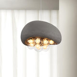 Moderne Hanglamp in Wit, Zwart en Grijs