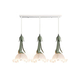 Glazen Hanglamp In De Vorm Van Een Bloem