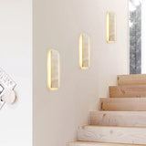 StoneGlow Recta – Moderne Wandlamp van Natuursteen