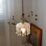Franse Retro Glazen Hanglamp