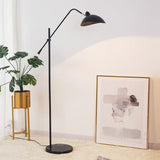 Nordic Gold Luxe Vloerlamp – Minimalistisch Design met Marmeren Basis