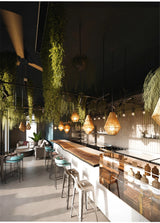 BonLumi Naturé – Retro Bonbon Hanglamp van Henneptouw en Rotan